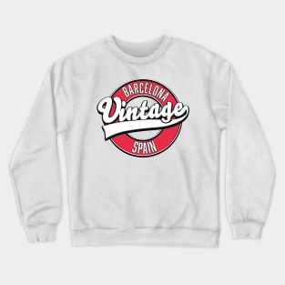 Barcelona spain retro style logo. Crewneck Sweatshirt